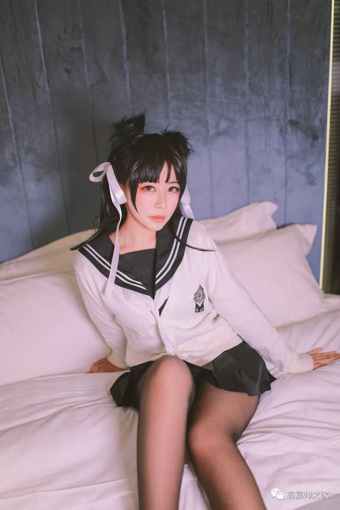 黑丝袜制服cosplay  第3张